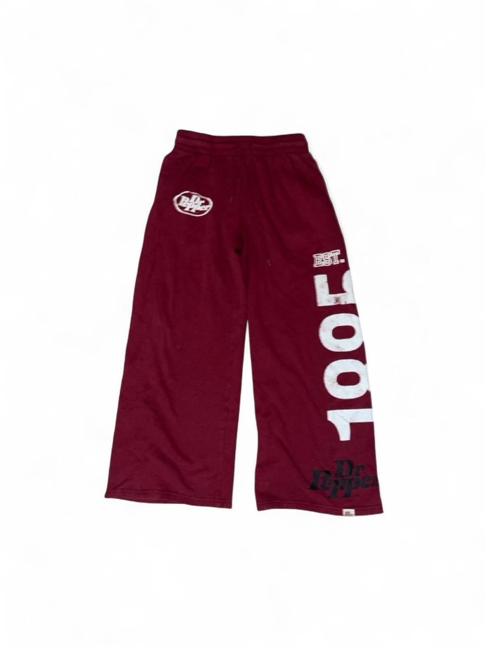 Dr Pepper Sweatpants Unisex M Red Spellout Big Logo Date